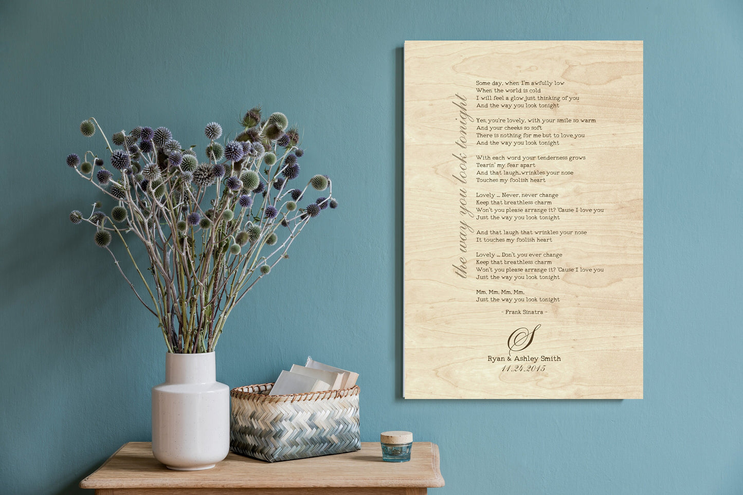Wood 1st Dance Song Lyric Sign - HoneycombProverbs - Signs - 5 year anniversary gifts