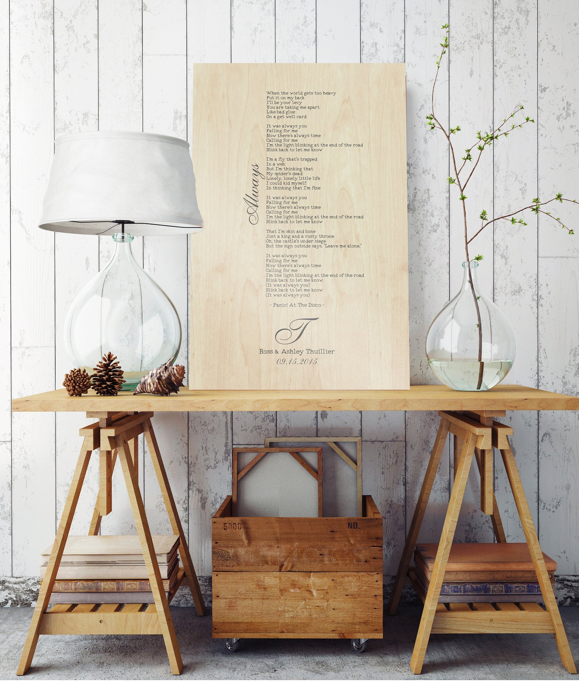 Wood 1st Dance Song Lyric Sign - HoneycombProverbs - Signs - 5 year anniversary gifts