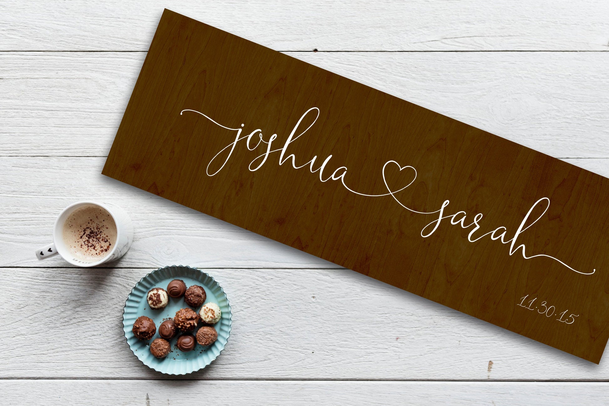 His and Her Wood Est Sign - HoneycombProverbs - Gifts For The Couple - Name Signs Wall Art