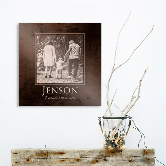 Wedding Photo on Bronze Keepsake - HoneycombProverbs - Wall Decor - Photo Plaques