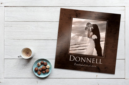 Wedding Photo on Bronze Keepsake - HoneycombProverbs - Signs - Bronze Anniversary Gifts