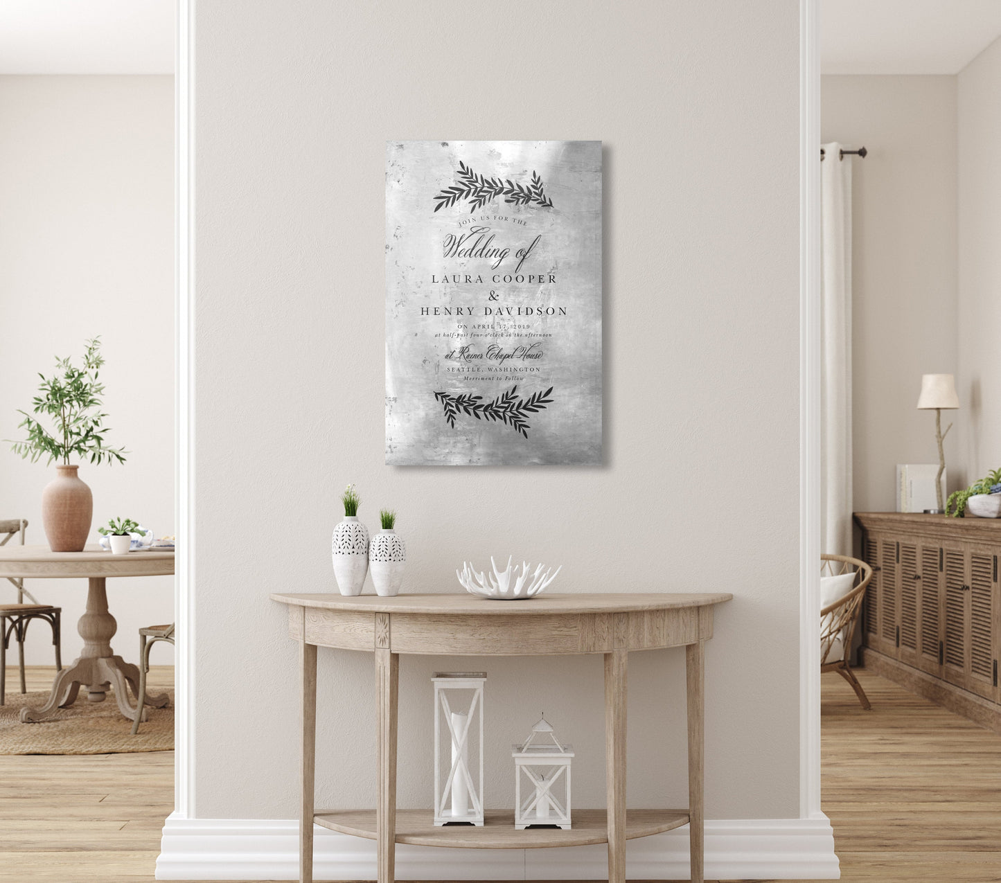 Inscribed Wedding Invitation on Metal - HoneycombProverbs - Gifts For The Couple - Bronze Anniversary Gifts