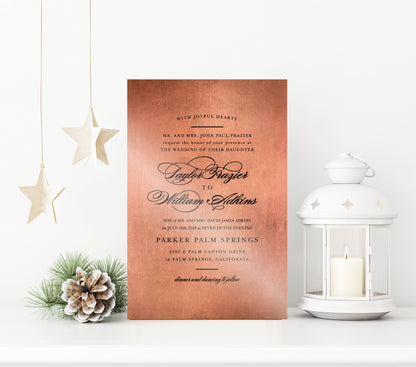 Tin Wedding Invitation Anniversary Keepsake - HoneycombProverbs - Gifts For The Couple - Tin and Aluminum Gifts