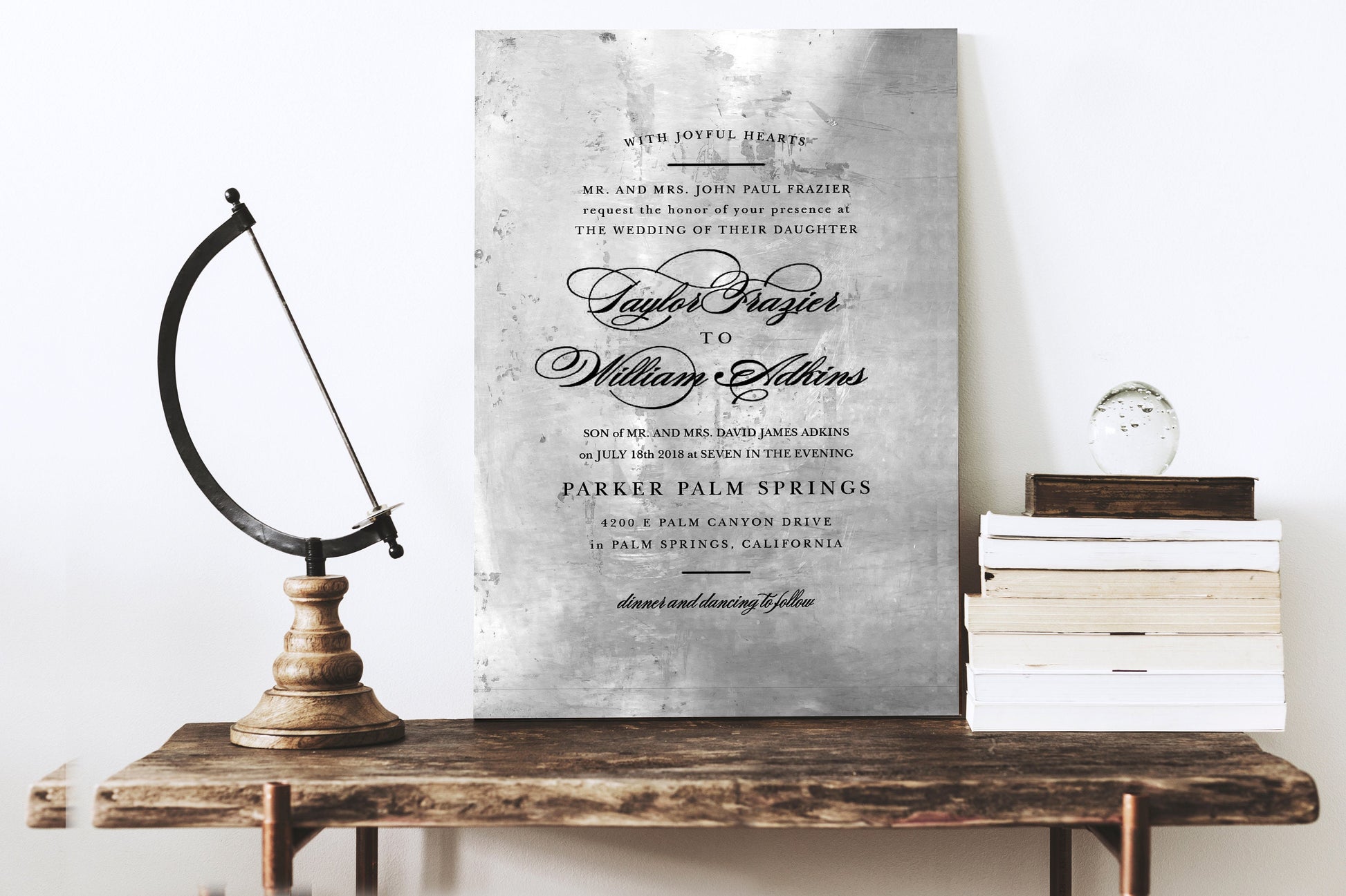 Tin Wedding Invitation Anniversary Keepsake - HoneycombProverbs - Gifts For The Couple - Tin Anniversary Gifts