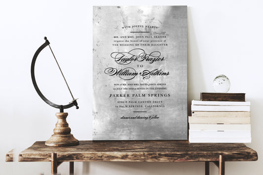 Tin Wedding Invitation Anniversary Keepsake - HoneycombProverbs - Gifts For The Couple - Tin Anniversary Gifts