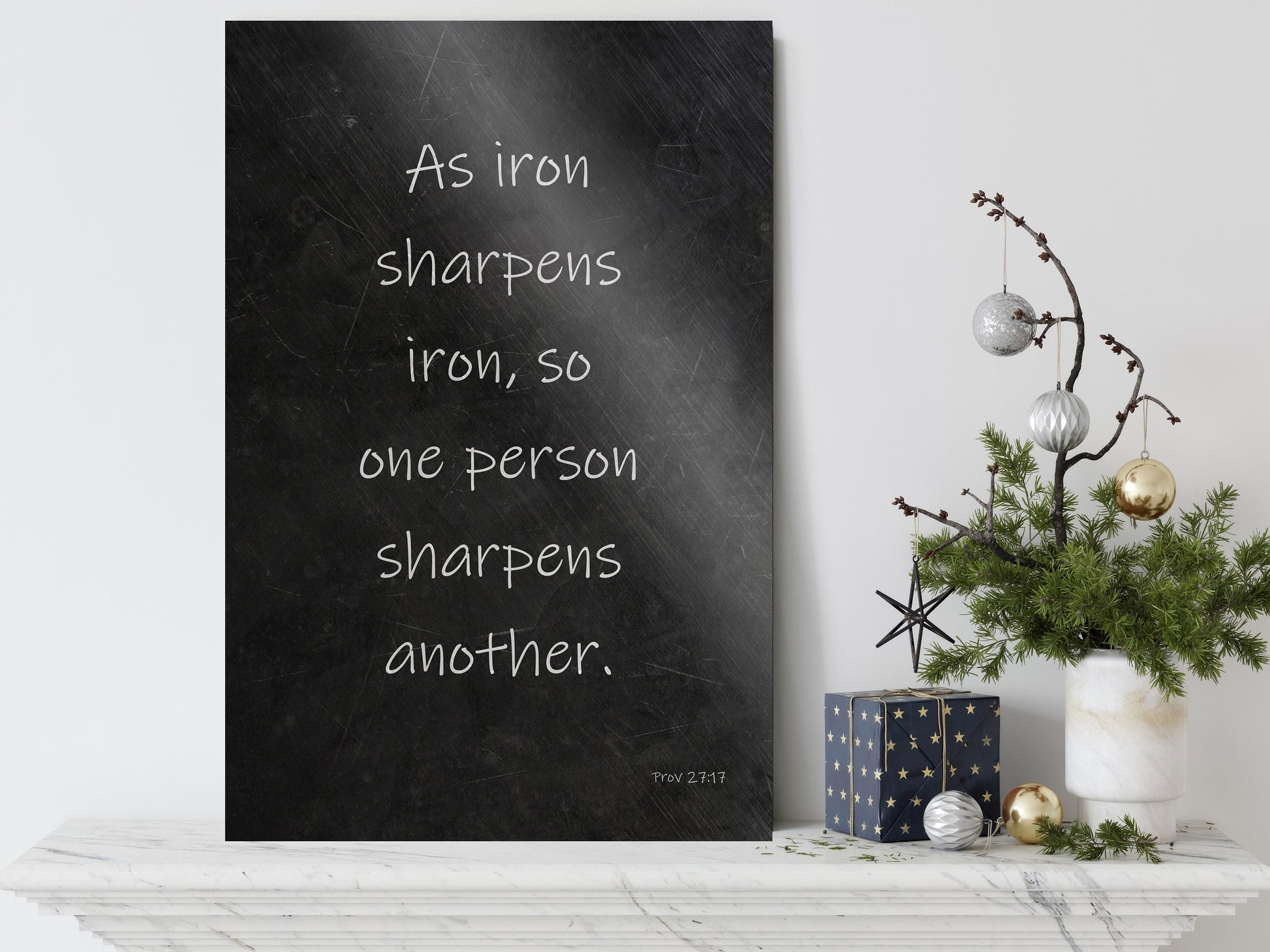 As Iron Sharpens Iron, Christian - HoneycombProverbs - Signs - Christian Wall Art