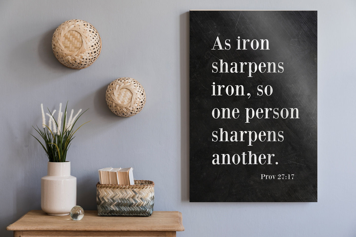 Proverbs 27:17, As Iron Sharpens Iron - HoneycombProverbs - Signs - Christian Wall Art
