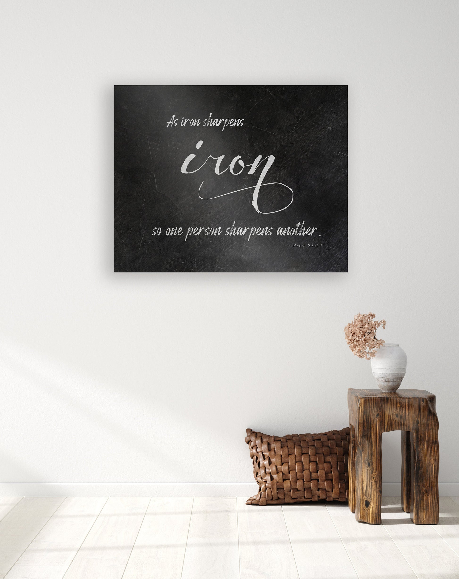 As Iron Sharpens Iron, For Her - HoneycombProverbs - Signs - Christian Wall Art