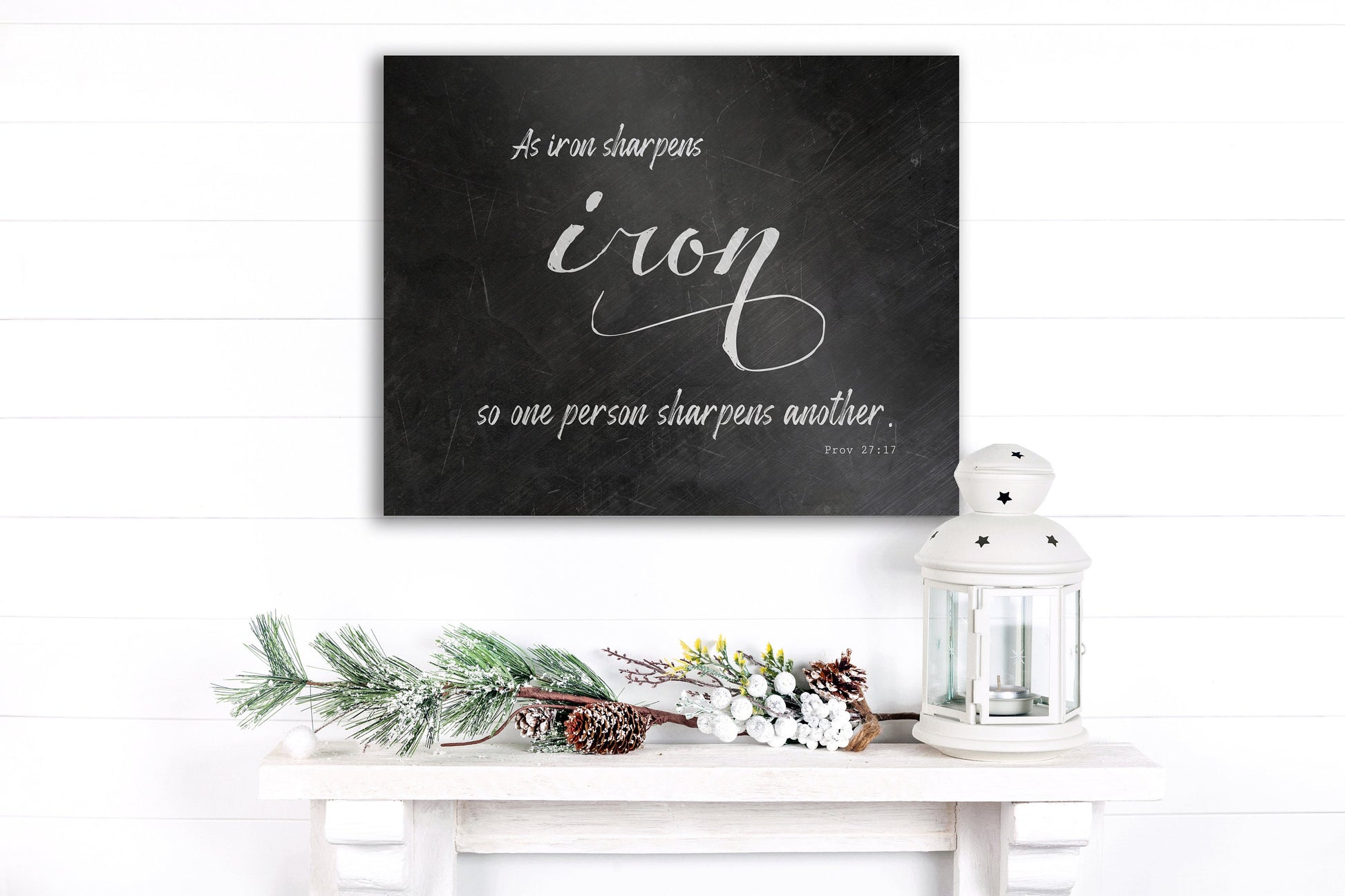 As Iron Sharpens Iron, For Her - HoneycombProverbs - Signs - Christian Wall Art