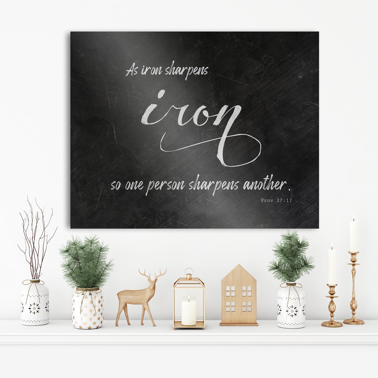 As Iron Sharpens Iron, For Her - HoneycombProverbs - Signs - Christian Wall Art