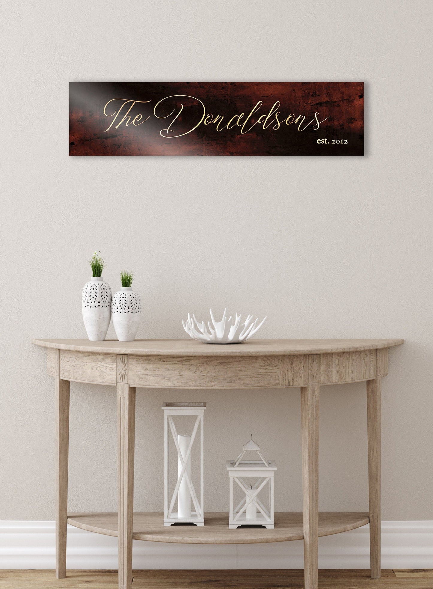 Family Name Sign, Bronze Anniversary - HoneycombProverbs - Gifts For The Couple - Name Signs Wall Art