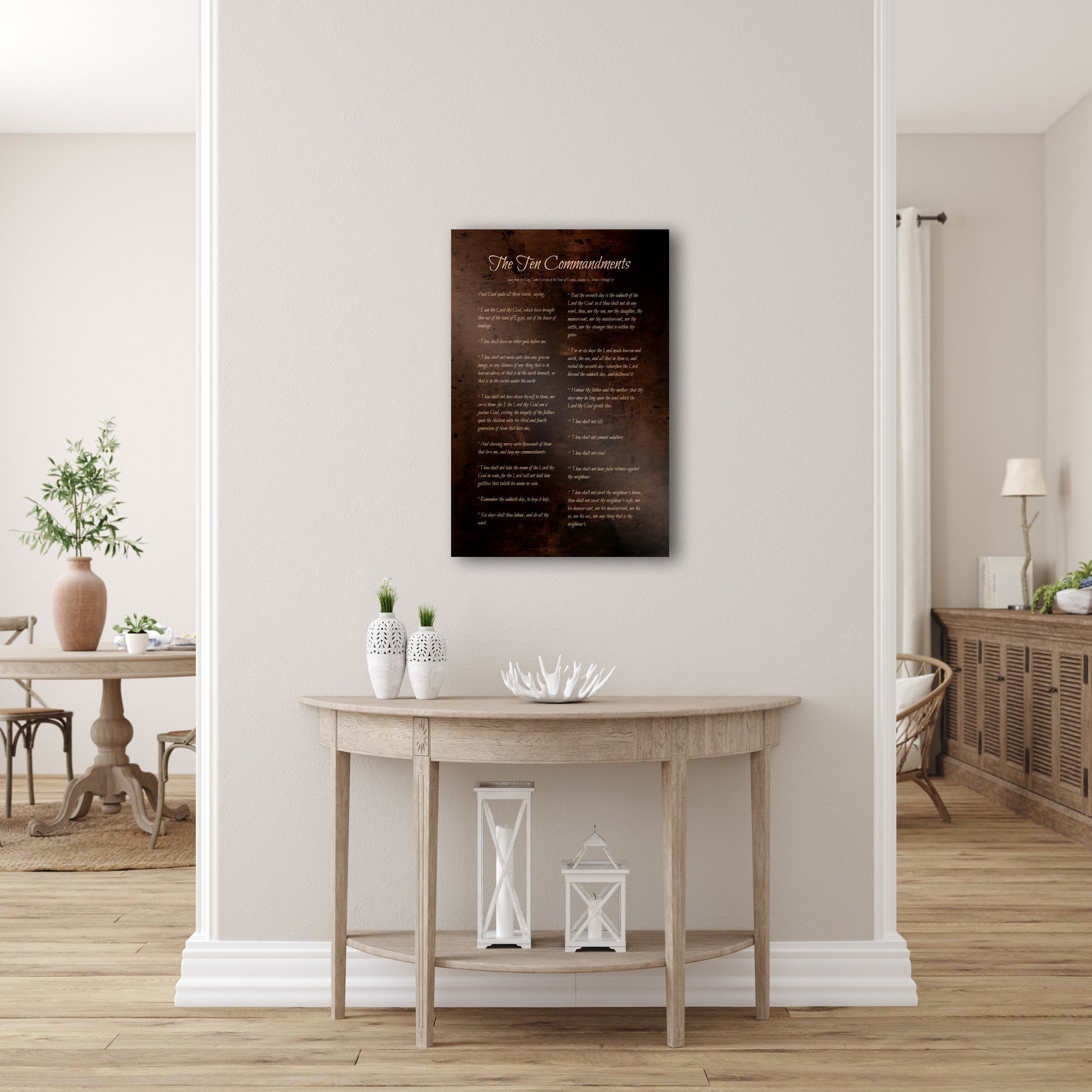 The Ten Commandments, Bronze - HoneycombProverbs - Religious Home & Decor - Christian Wall Art