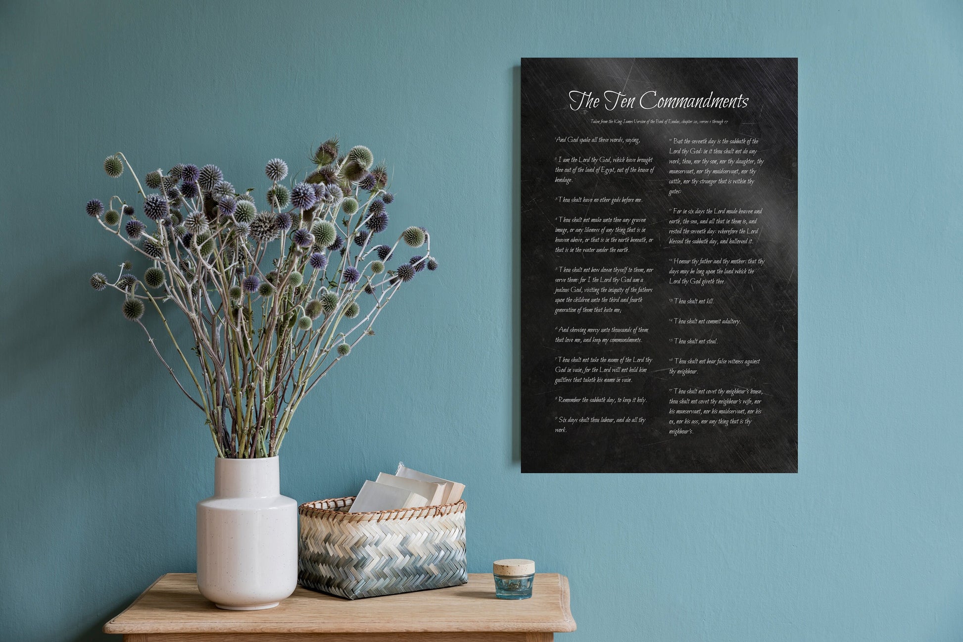 The Ten Commandments, Iron Gift - HoneycombProverbs - Gifts For The Couple - Christian Wall Art