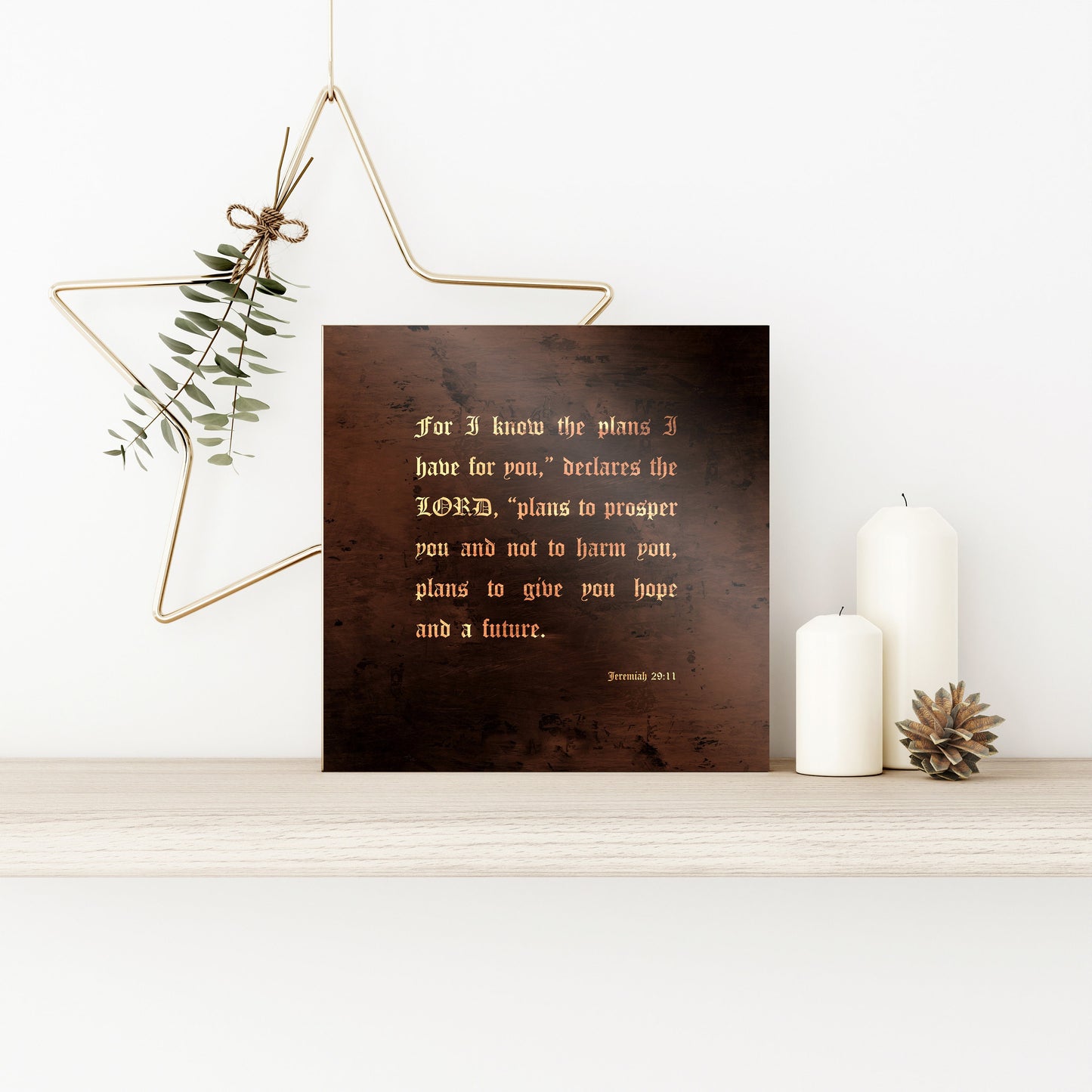 Jeremiah 29:11, For I know the plans I have for you Inspirational Sign - HoneycombProverbs - Wall Decor - Christian Wall Art