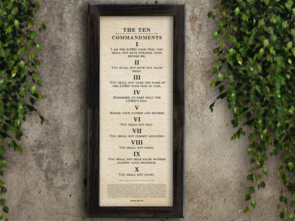 Framed Ten Commandments Parchment Wall Art, additional view 9, 1st anniversary paper