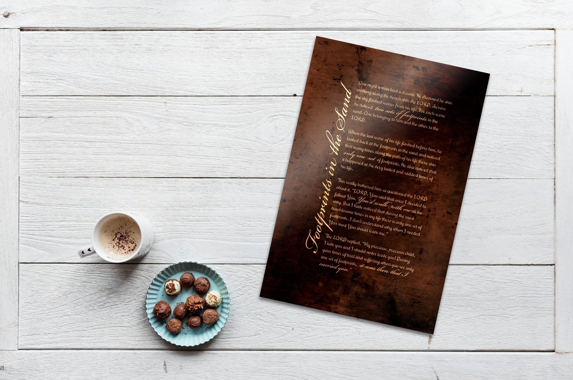 Footprints Poem, Footprints in the Sand - HoneycombProverbs - Religious Home & Decor - Christian Wall Art