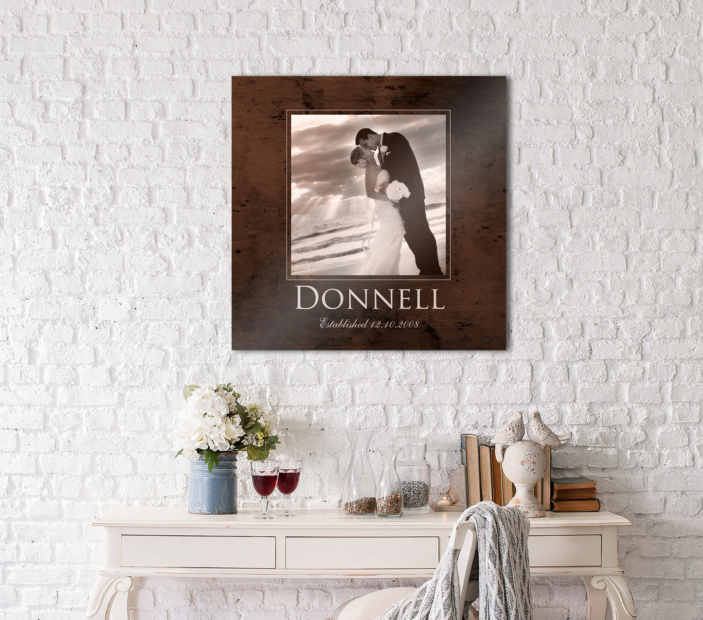 Wedding Photo on Bronze Keepsake - HoneycombProverbs - Signs - Bronze Anniversary Gifts