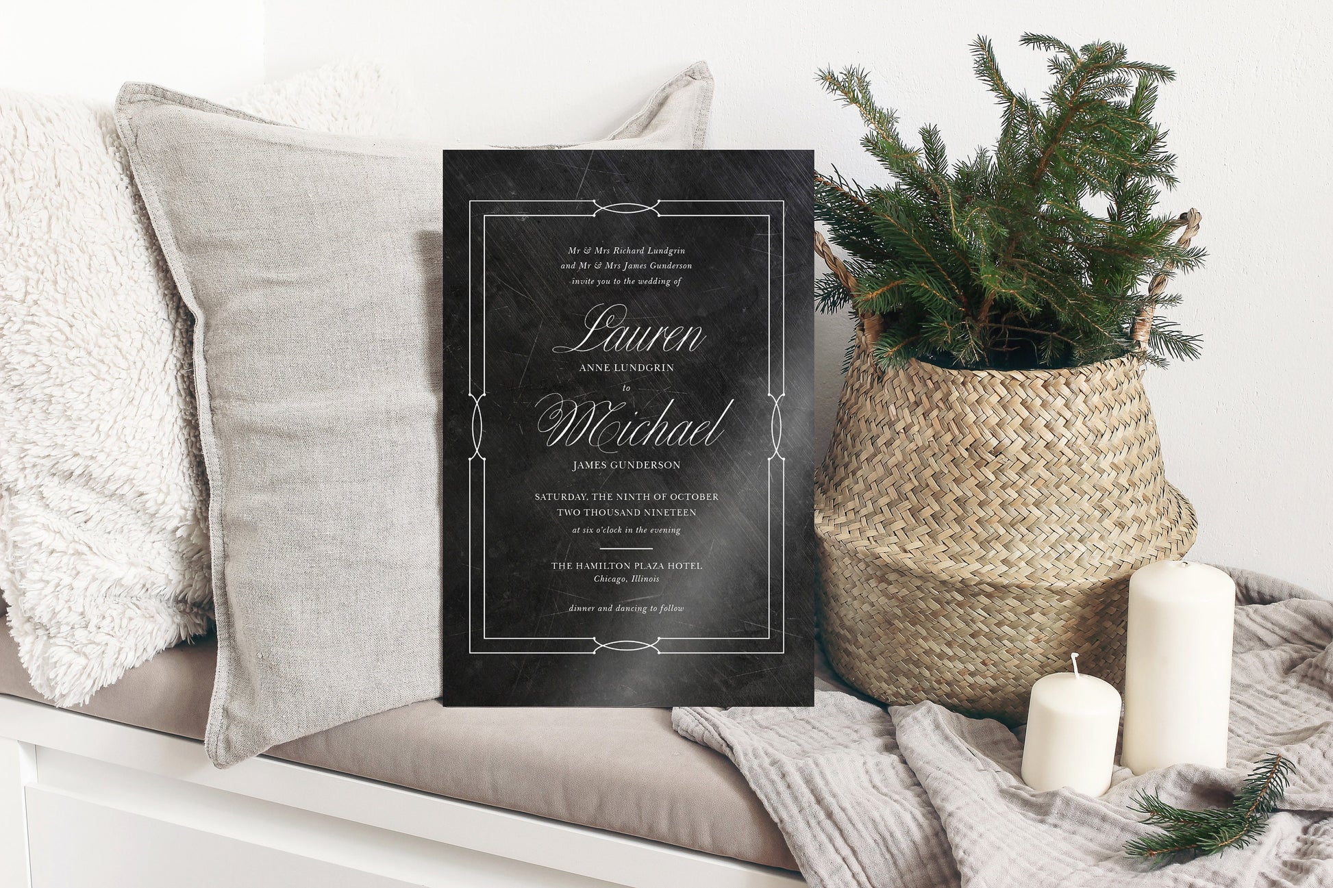 Inscribed Wedding Invitation on Metal - HoneycombProverbs - Gifts For The Couple - Bronze Anniversary Gifts