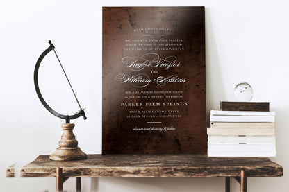 Tin Wedding Invitation Anniversary Keepsake - HoneycombProverbs - Gifts For The Couple - Tin and Aluminum Gifts