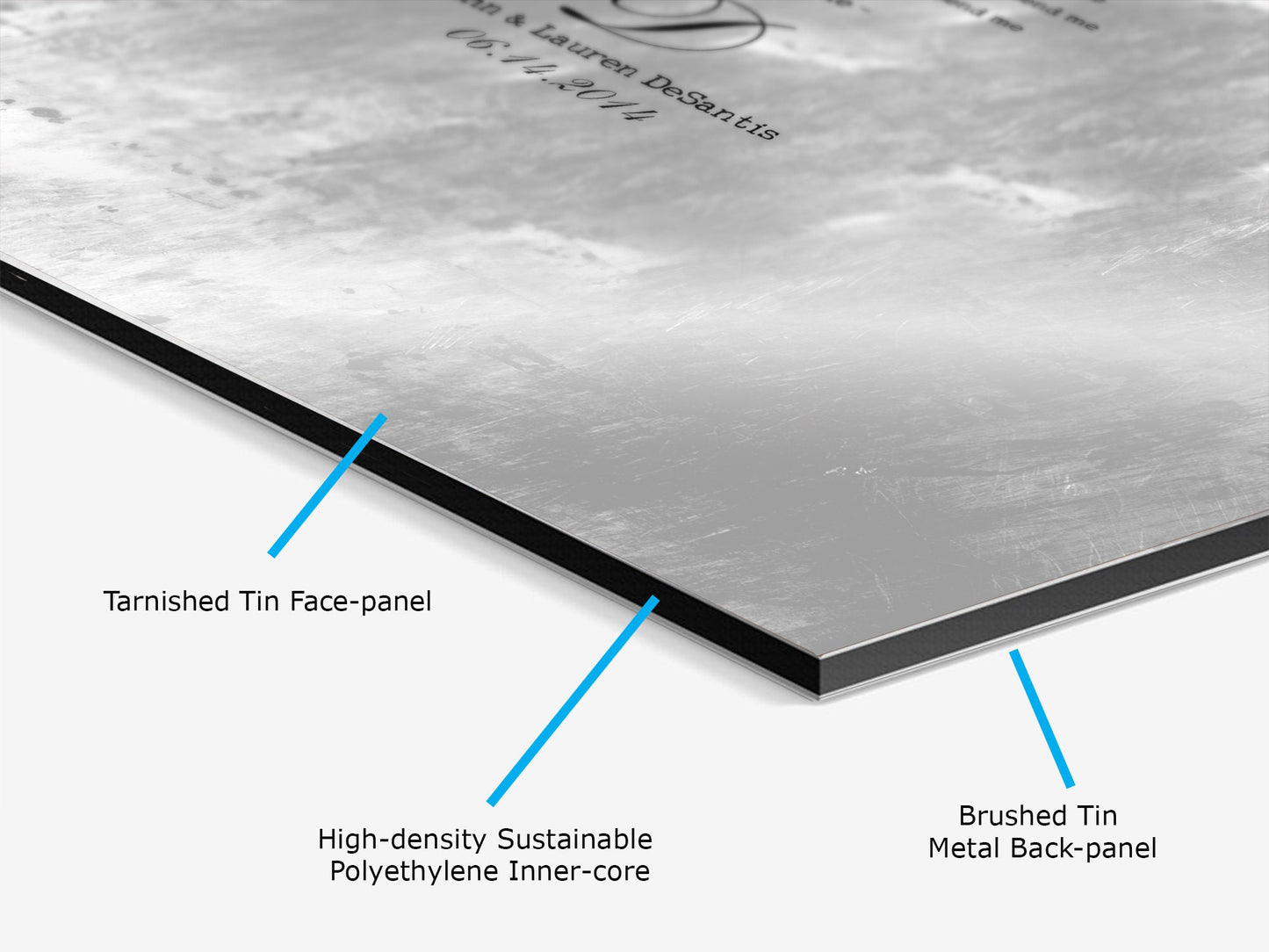 Infinity Heart Custom Song Lyric Sign on Tin - HoneycombProverbs - Signs - Rustic Lyrics Wall Decor