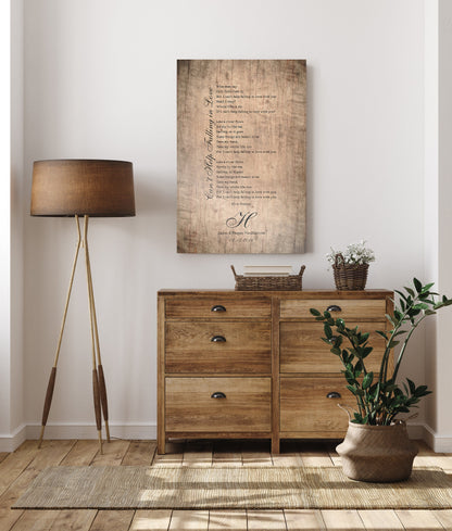 Wood Anniversary Monogrammed Song Lyric Sign - HoneycombProverbs - Signs - 5 year anniversary gifts