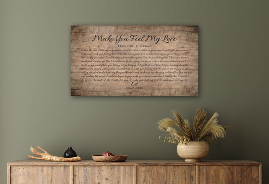Country Custom Song Lyric Sign on Wood - HoneycombProverbs - Signs - 5 year anniversary gifts