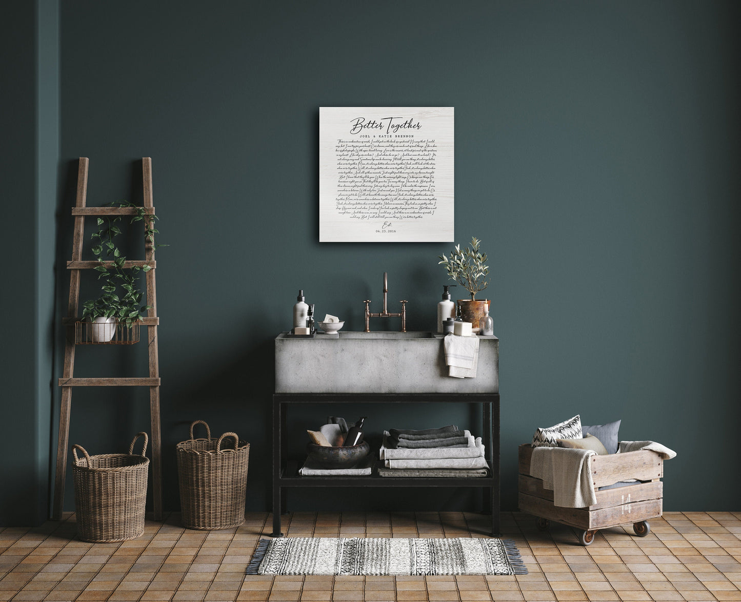 Wedding Song Lyric Sign on Wood - HoneycombProverbs - Signs - 5 year anniversary gifts