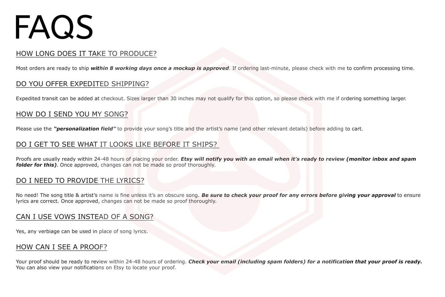 Tin Anniversary Song Print - HoneycombProverbs - Signs - Modern Lyrics Wall Decor