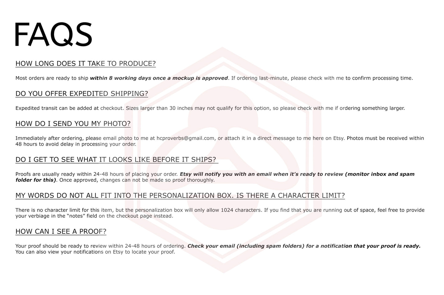 Personalized Iron Photo Gift - HoneycombProverbs - Signs - Photo Plaques