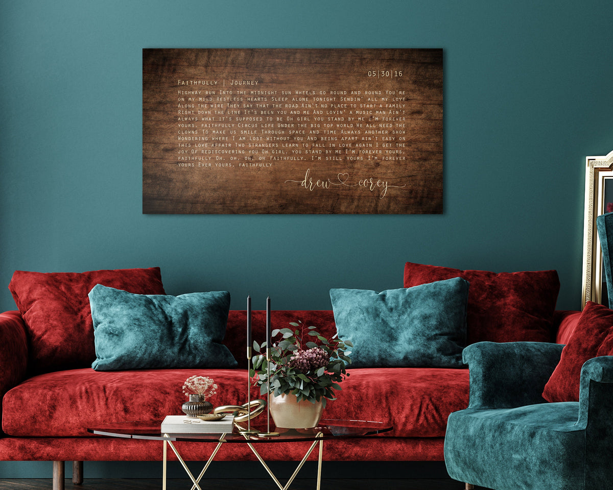 Orator Farmhouse Song Lyric Sign - HoneycombProverbs - Signs - 5 year anniversary gifts