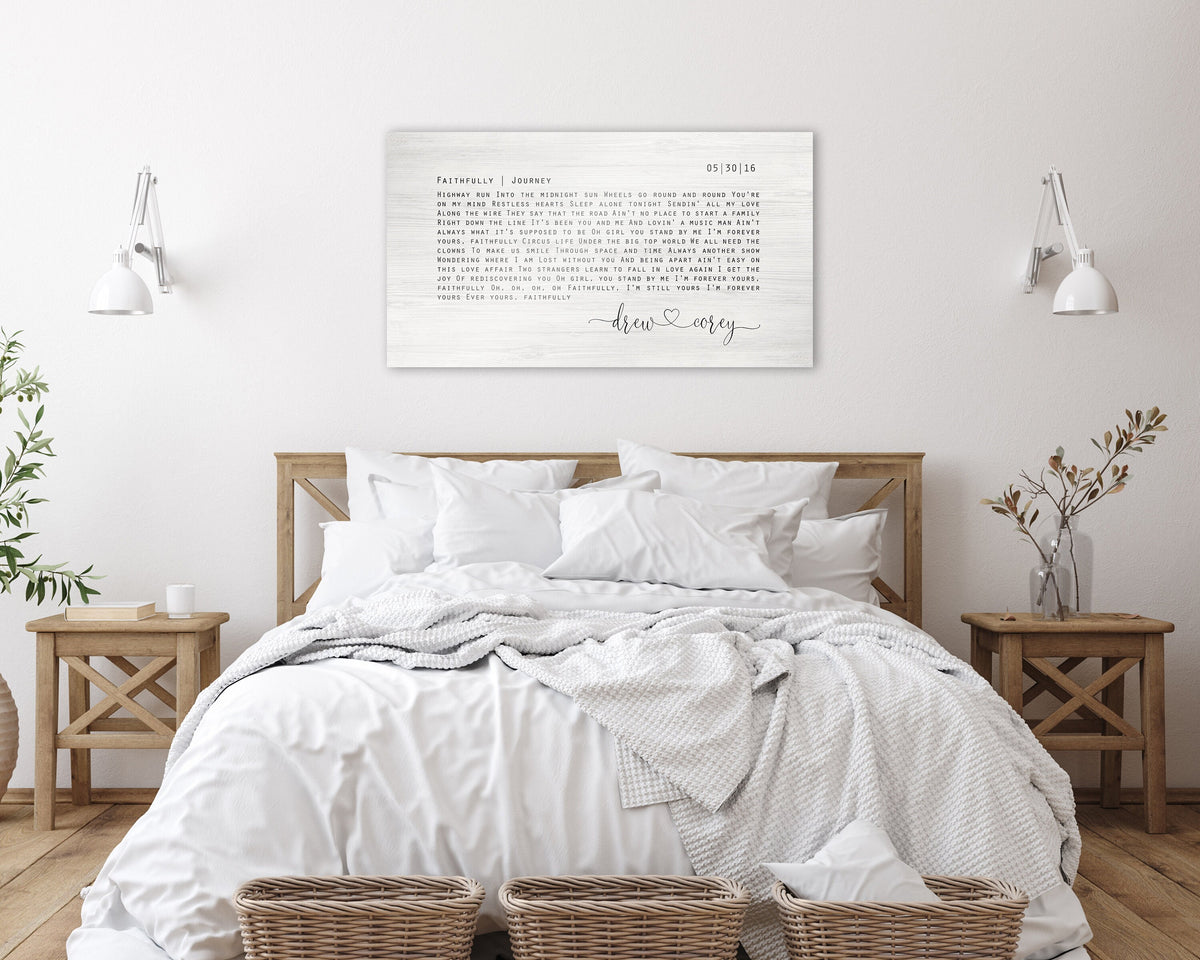 Rustic Orator Wood Song Lyric Sign - HoneycombProverbs - Signs - 5 year anniversary gifts