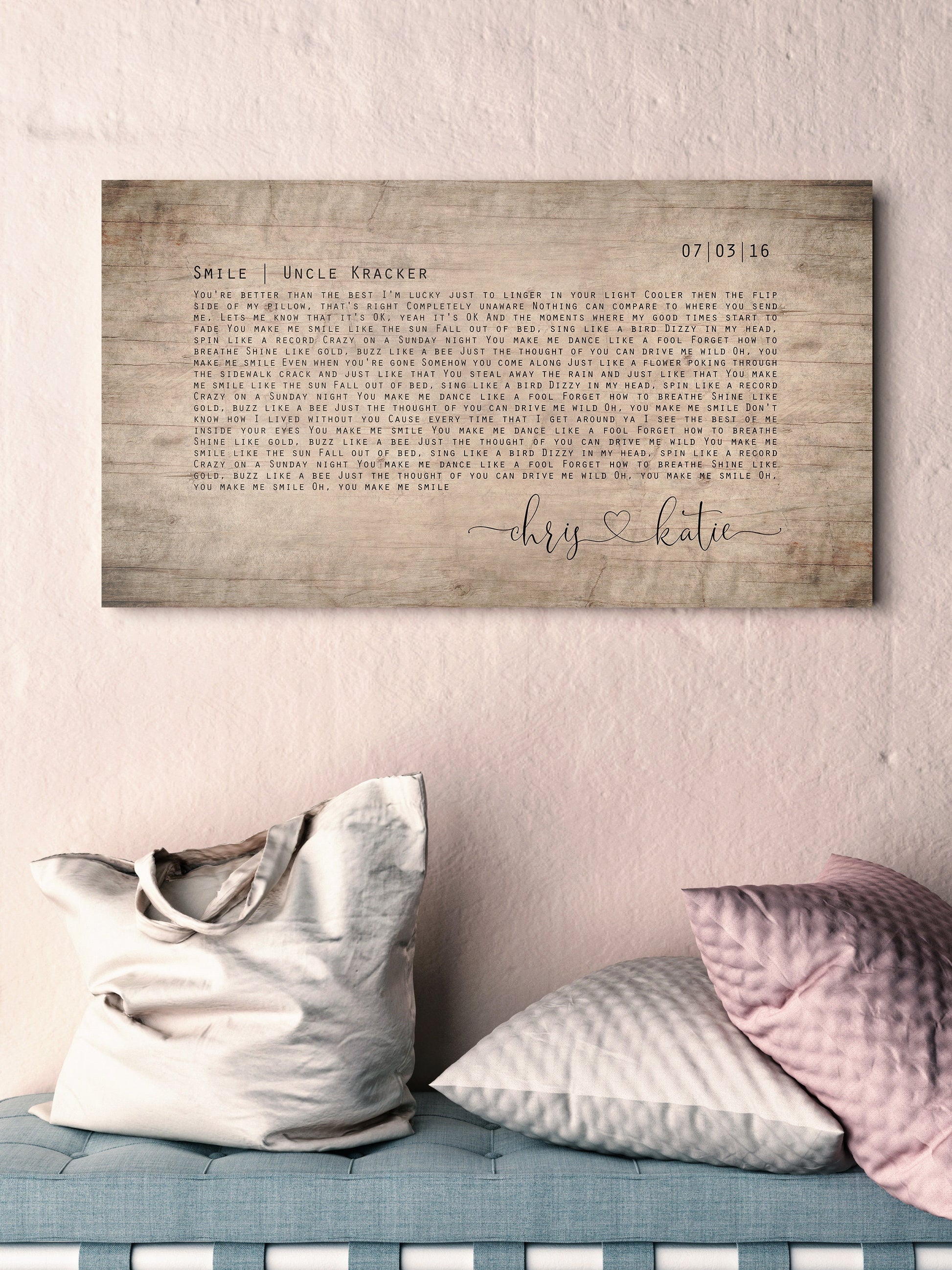 Orator Farmhouse Song Lyric Sign - HoneycombProverbs - Signs - Modern Lyrics Wall Decor