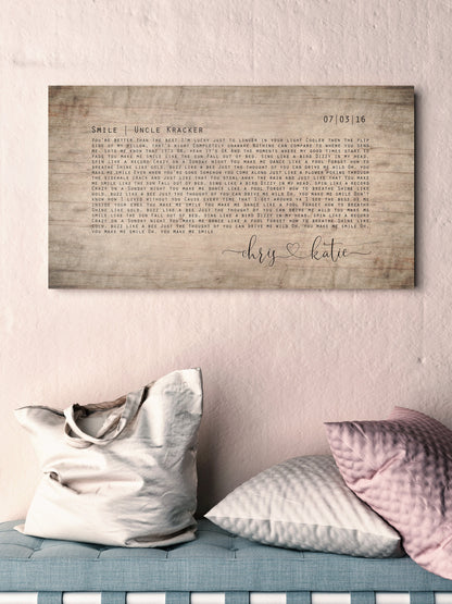 Orator Farmhouse Song Lyric Sign - HoneycombProverbs - Signs - 5 year anniversary gifts