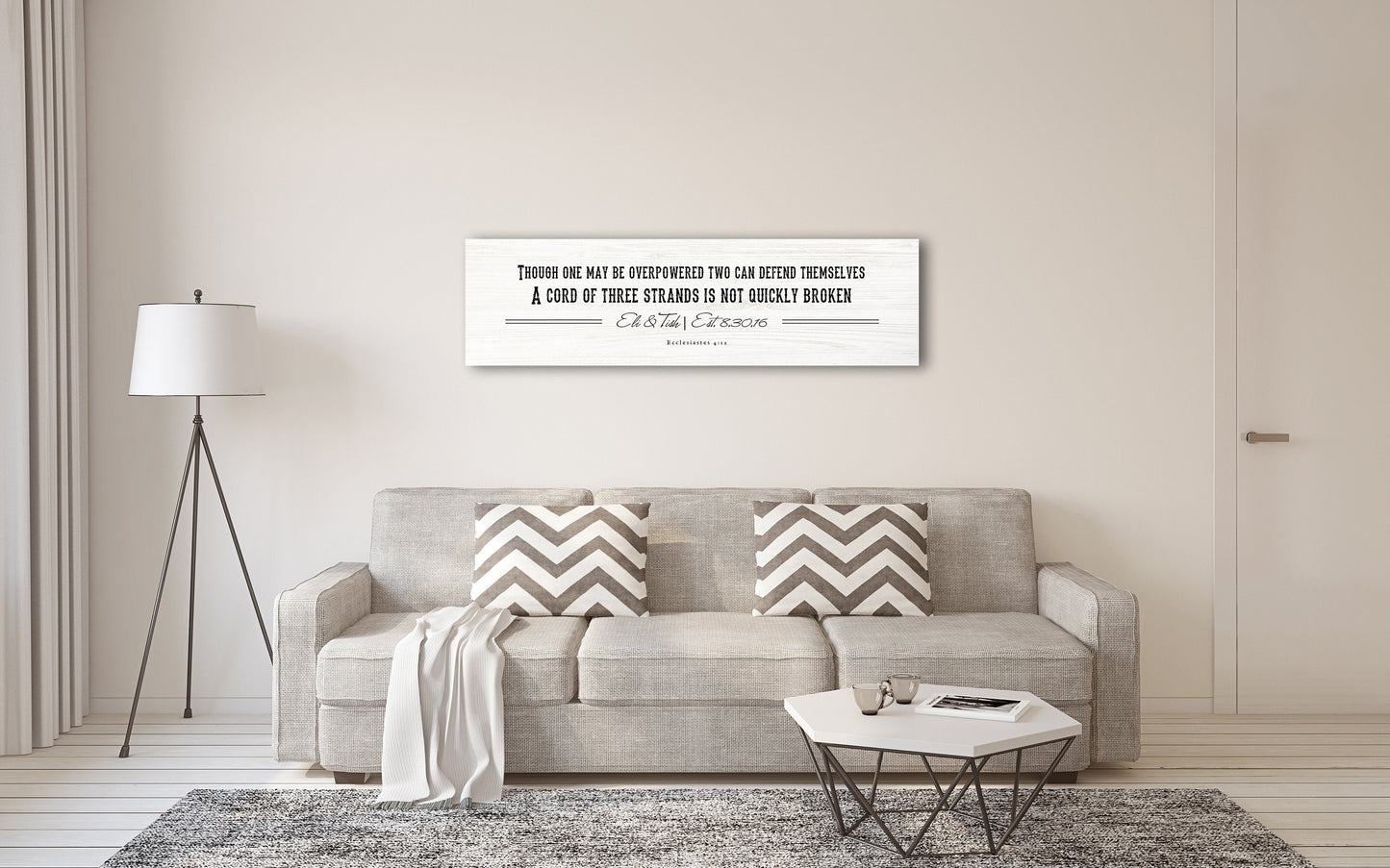 Christian Wedding Gift, Ecc 4:12 - HoneycombProverbs - Gifts For The Couple - Christian Wall Art
