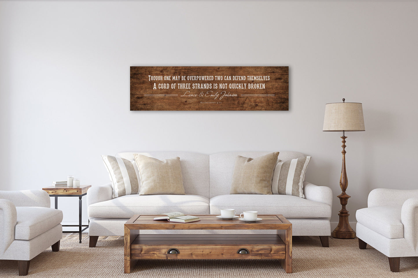 Christian Wedding Gift, Ecc 4:12 - HoneycombProverbs - Gifts For The Couple - Christian Wall Art