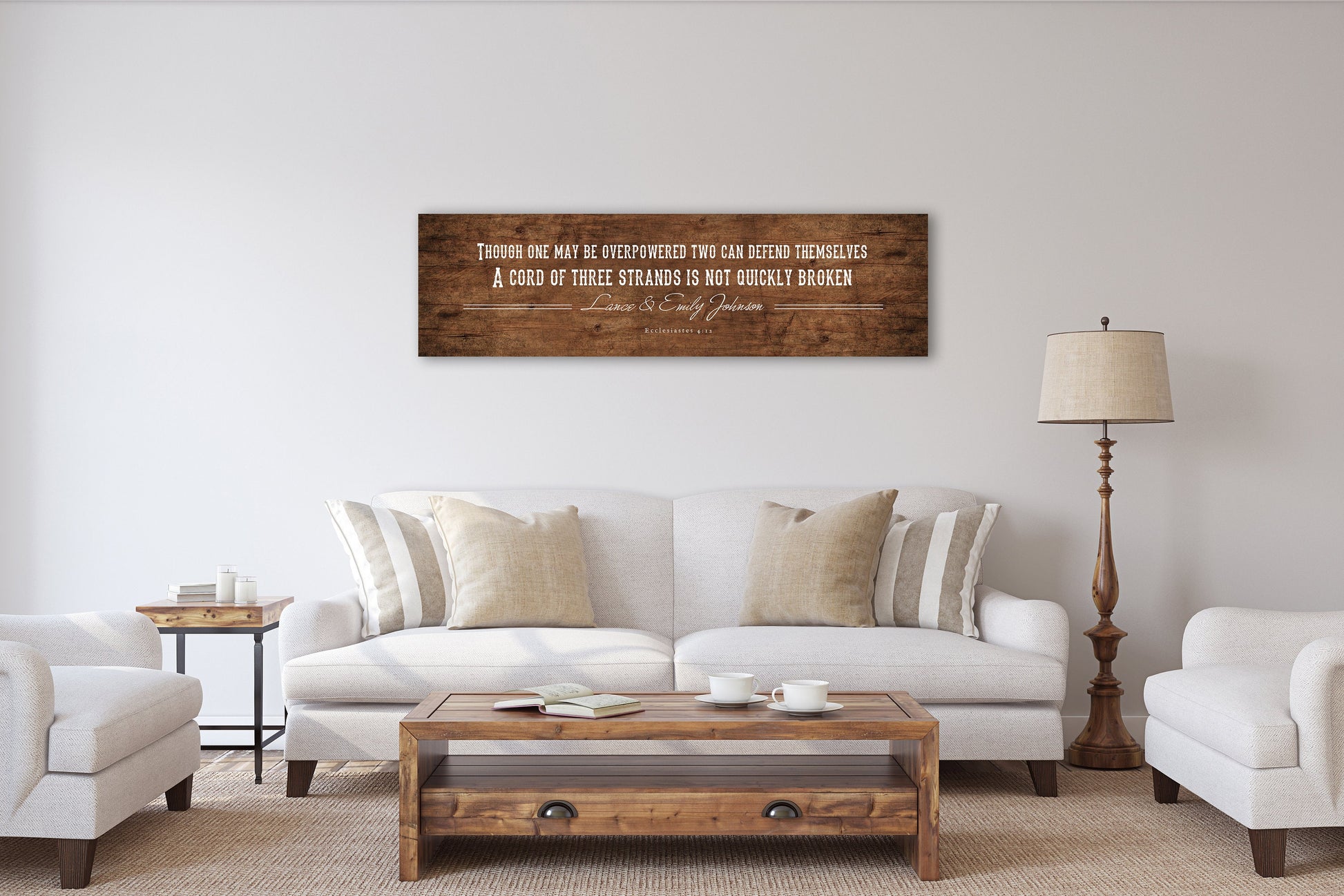 Christian Wedding Gift, Ecc 4:12 - HoneycombProverbs - Gifts For The Couple - Christian Wall Art