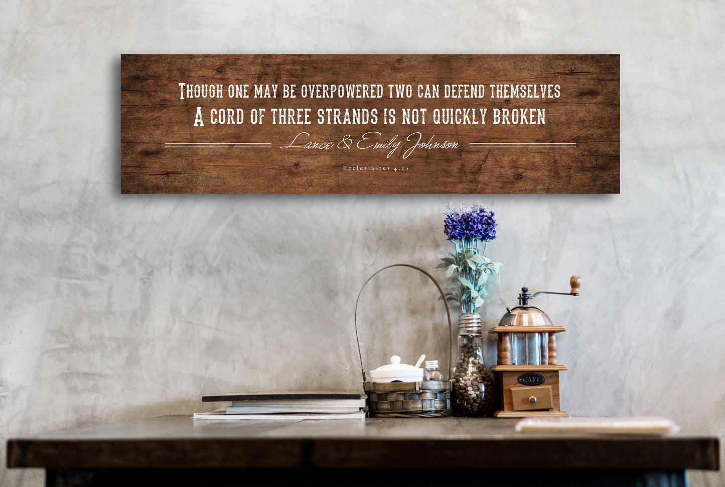 Rustic Christian Personalized Sign on Wood - HoneycombProverbs - Signs - Christian Wall Art