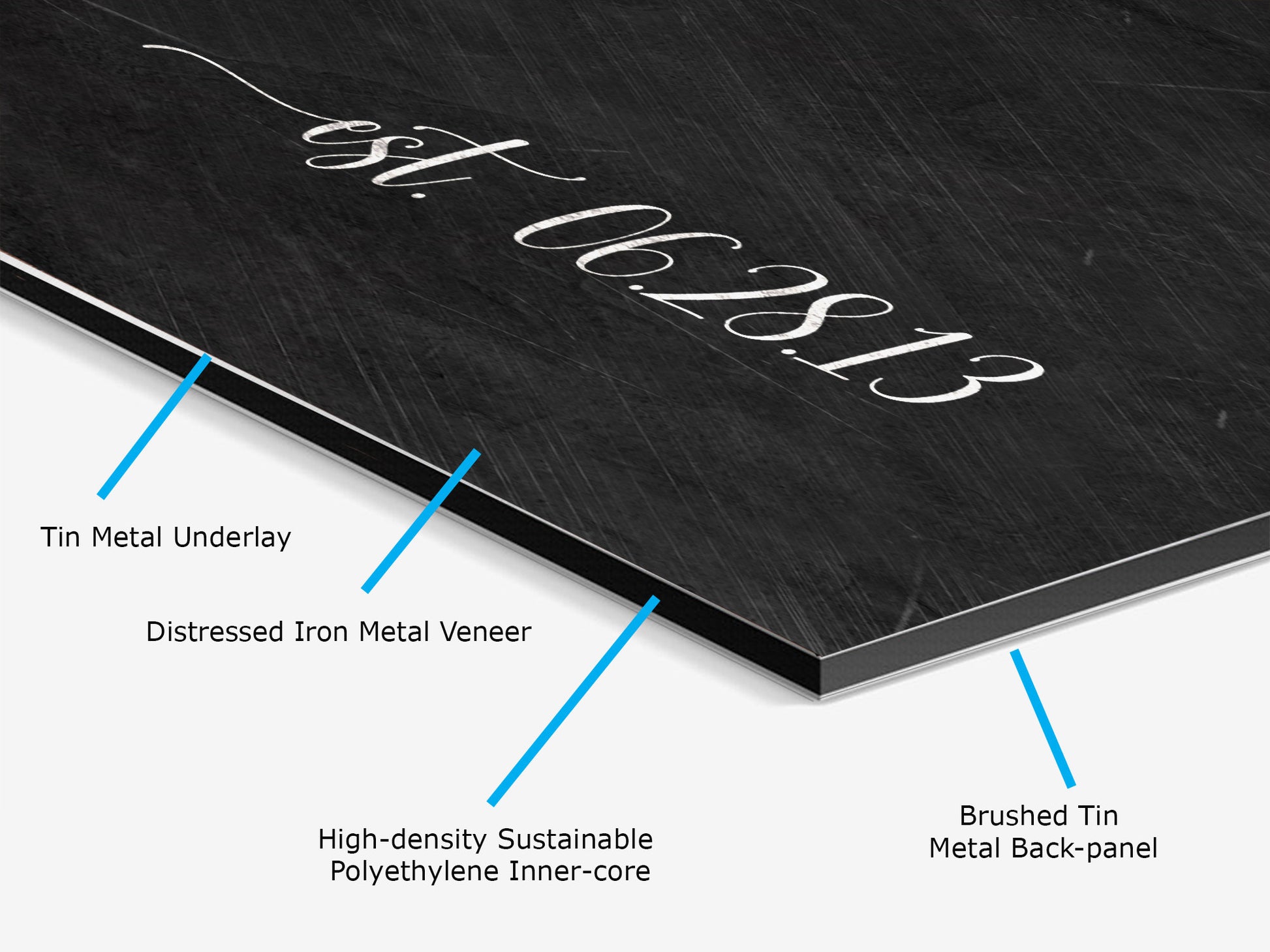 Connected Heart Wedding Song Lyric Sign on Iron - HoneycombProverbs - Signs - Iron Anniversary Gifts