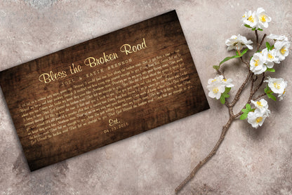 Rustic Anniversary Wooden Song Lyric Sign - HoneycombProverbs - Signs - 5 year anniversary gifts