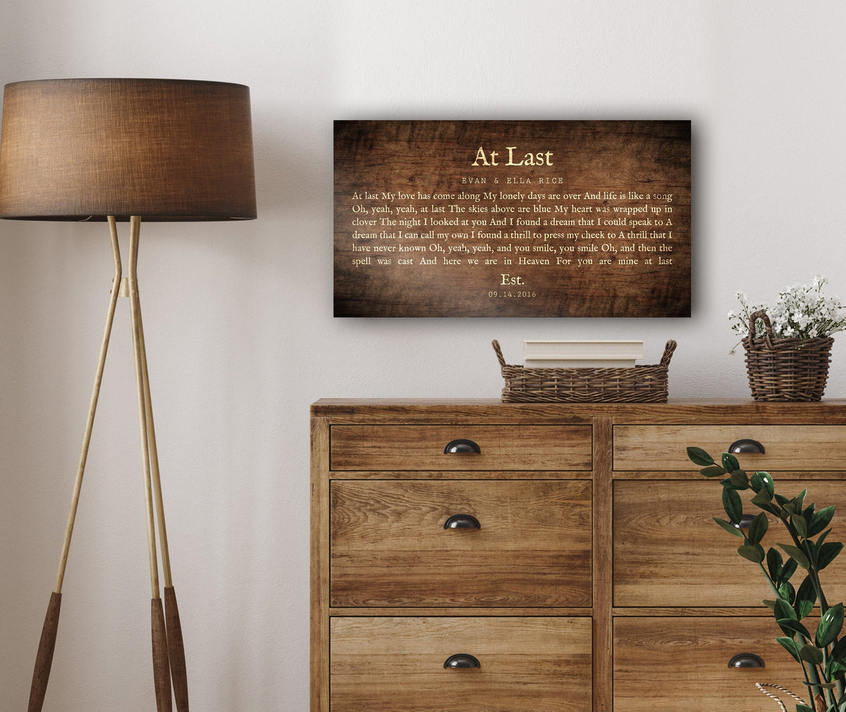 Farmouse Rustic Custom Song Lyric Sign - HoneycombProverbs - Signs - 5 year anniversary gifts