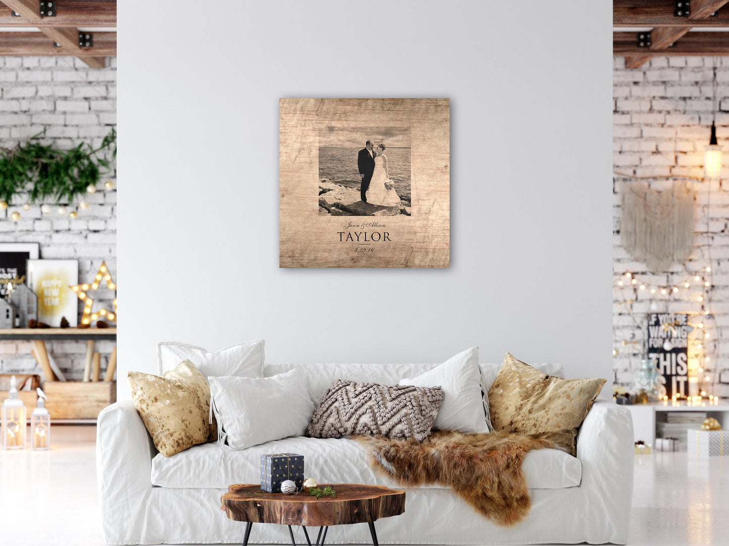 Photo on Wood 5th Anniversary Personalized Keepsake - HoneycombProverbs - Wall Hangings - 5 year anniversary gifts