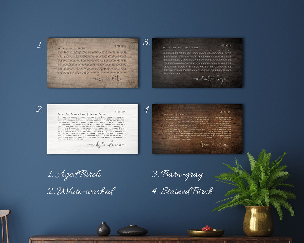 Rustic Orator Wood Song Lyric Sign - HoneycombProverbs - Signs - 5 year anniversary gifts