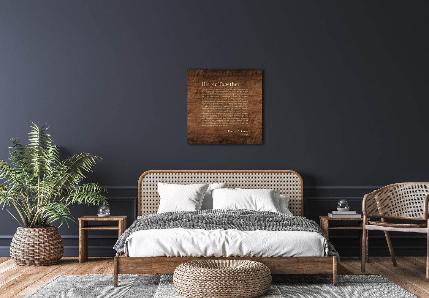 Our Lyrics on Wood Personalized Song Print - HoneycombProverbs - Signs - Rustic Lyrics Wall Decor