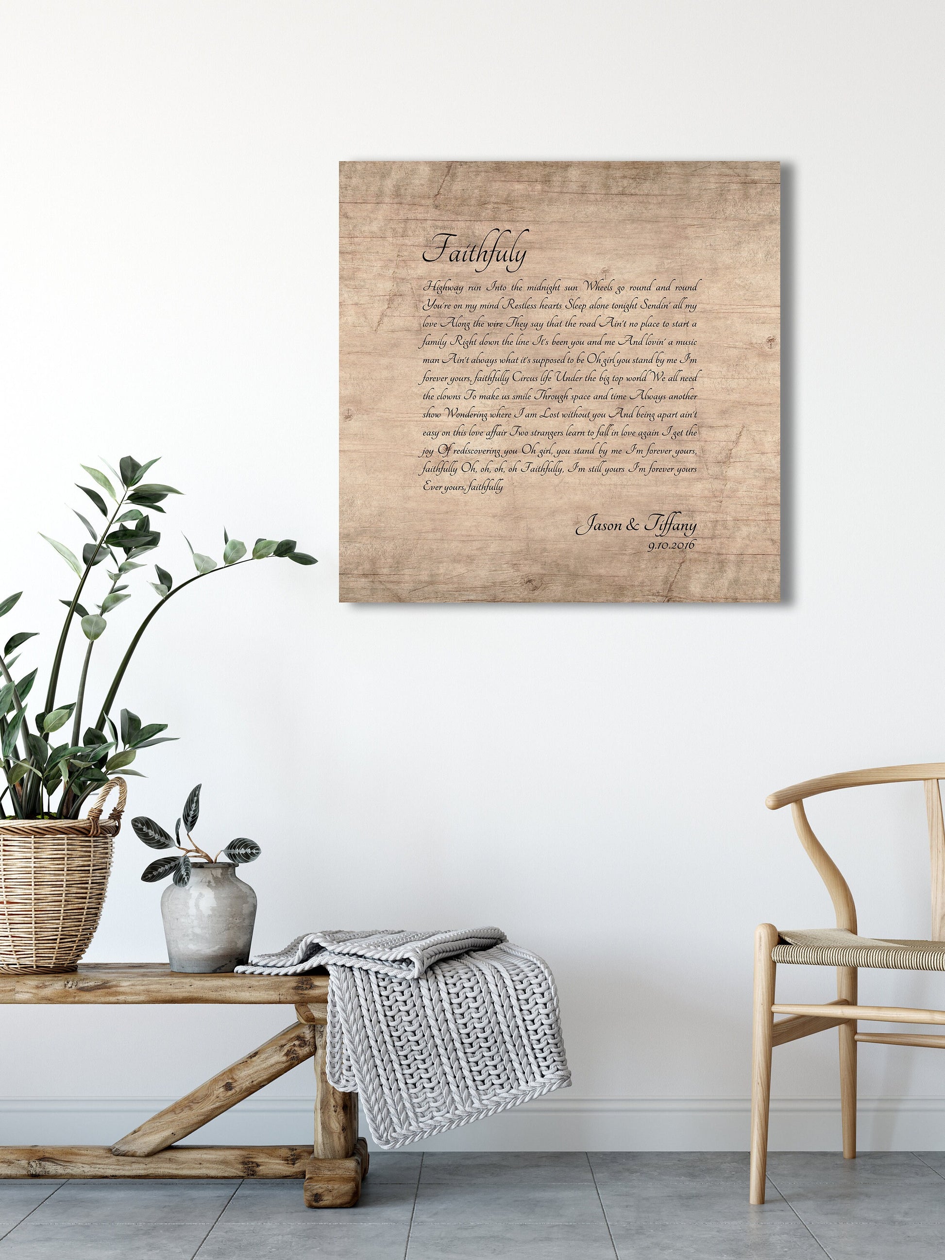 Birch Wood Song Lyric Gift - HoneycombProverbs - Signs - Vintage Lyrics Wall Art