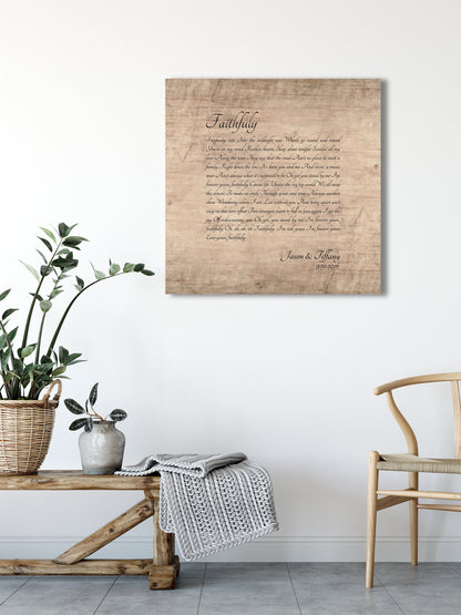 Birch Wood Song Lyric Gift - HoneycombProverbs - Signs - 5 year anniversary gifts