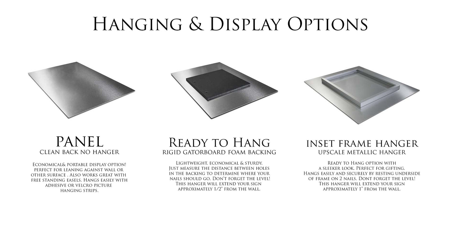 display options for signs