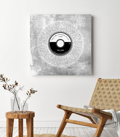 "Vinyl Record" Song Lyrics on Tin - HoneycombProverbs - Signs - Tin and Aluminum Gifts