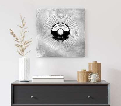 "Vinyl Record" Song Lyrics on Tin - HoneycombProverbs - Signs - Tin and Aluminum Gifts