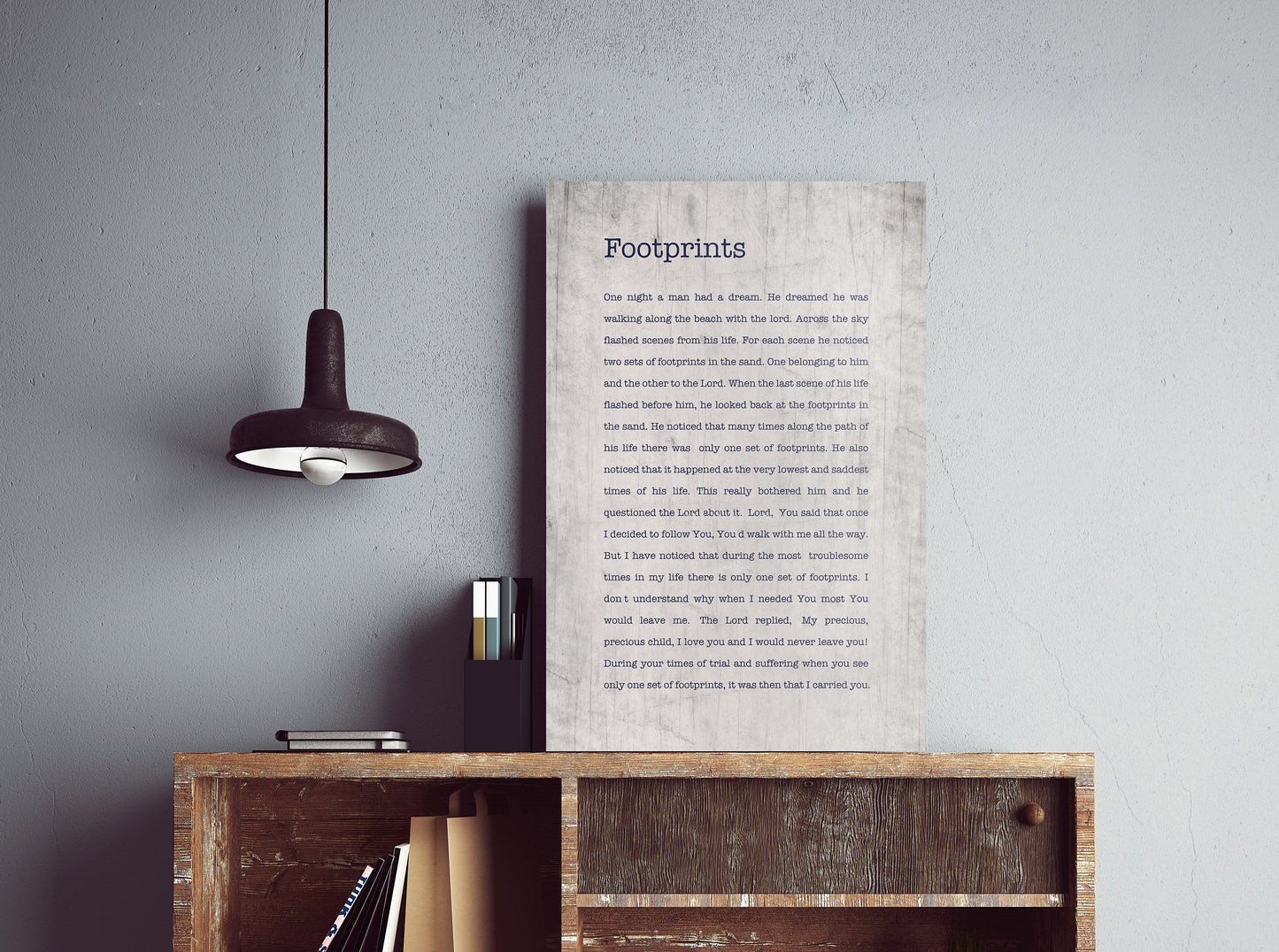 Rustic Farmhouse Footprints Wall Art - HoneycombProverbs - Signs - Christian Wall Art