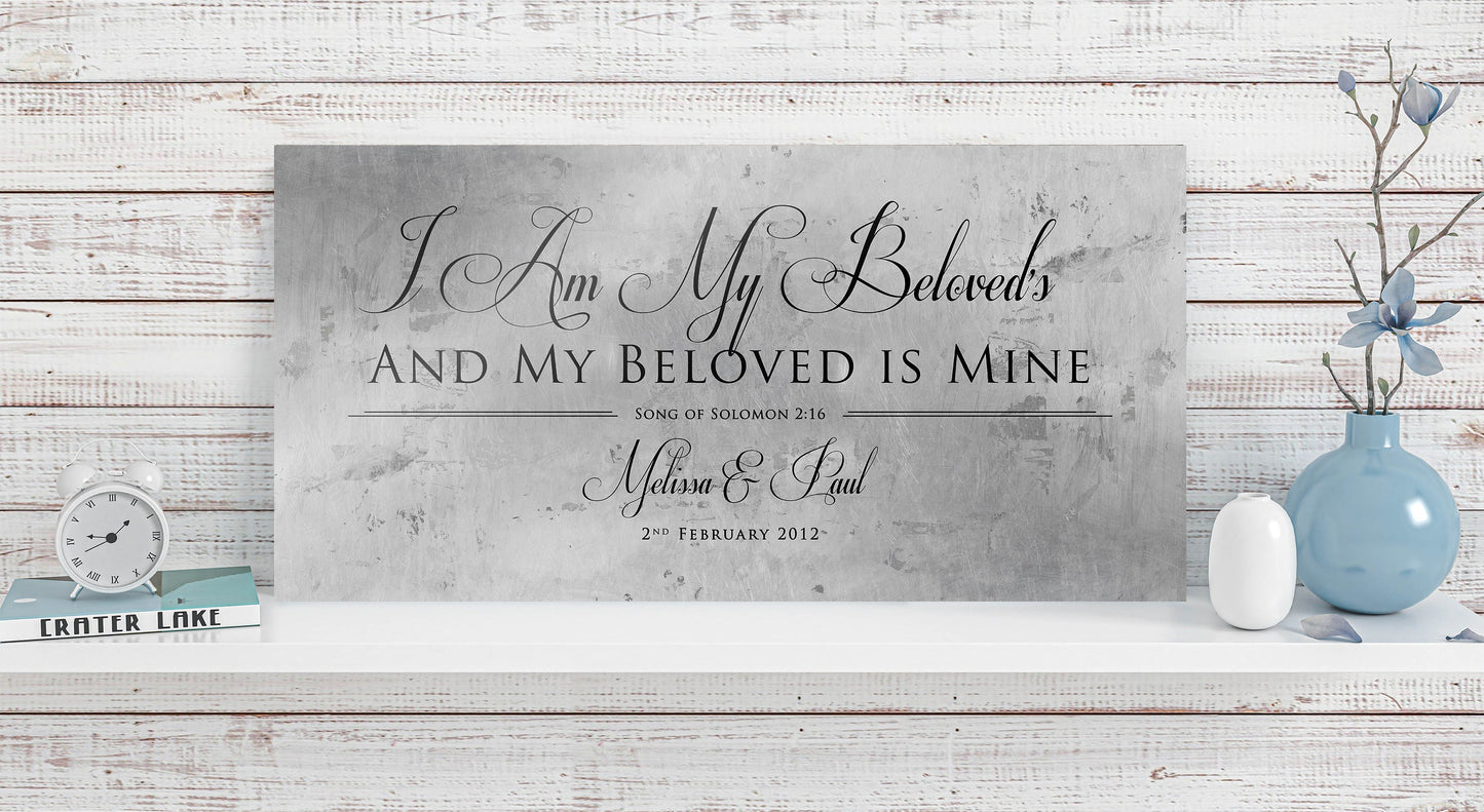 Song of Solomon 6:3, Perfectly Imperfect Tin Anniversary Sign - HoneycombProverbs - Signs - Tin Anniversary Gifts